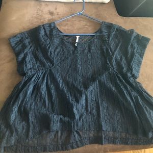 Black see through shirt